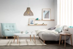 Sale Miliboo Sillón diseño escandinavo natural YUMI