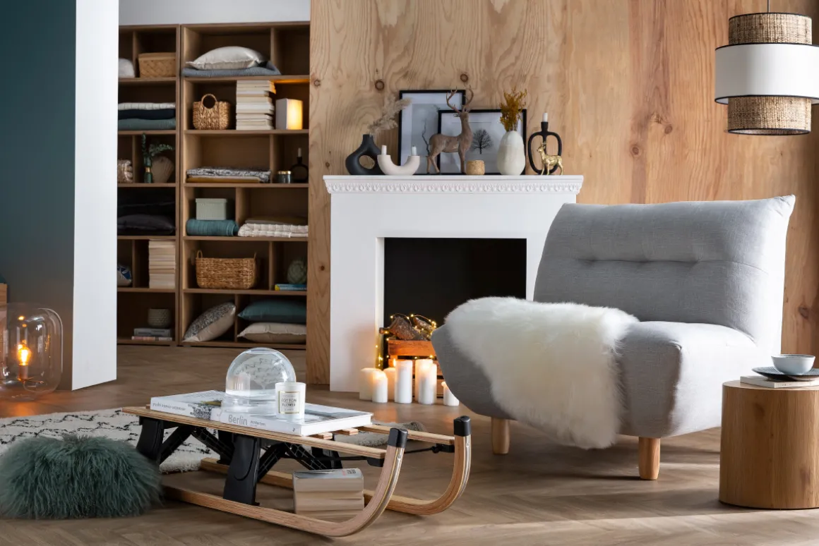 Sale Miliboo Sillón diseño escandinavo natural YUMI