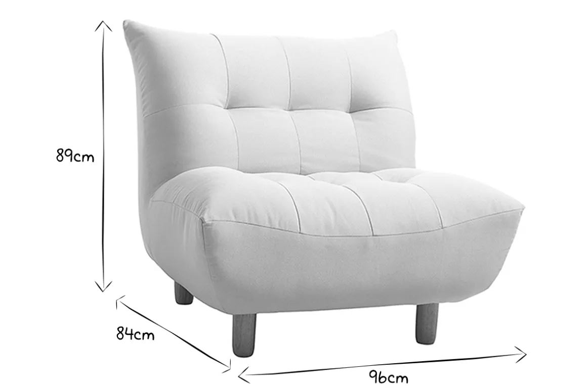 Sale Miliboo Sillón diseño escandinavo natural YUMI
