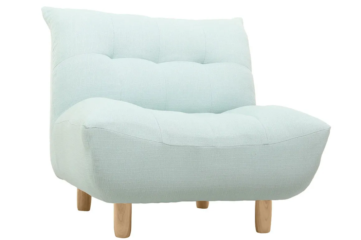 Sale Miliboo Sillón diseño escandinavo verde agua YUMI