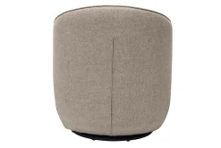 Flash Sale Miliboo Sillón diseño giratorio de tela efecto terciopelo texturizado color topo AMBER