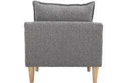 Shop Miliboo Sillón diseño tejido gris y y roble KATE
