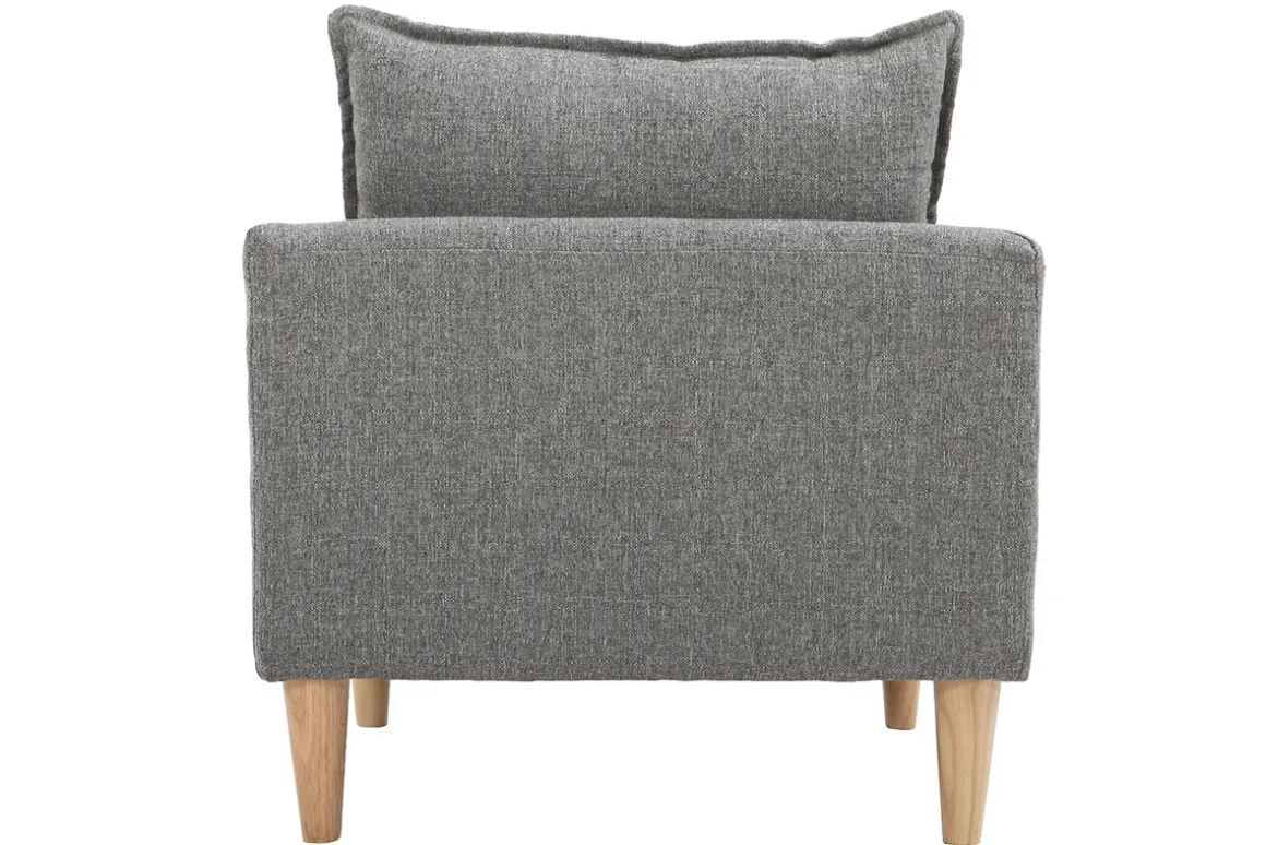 Shop Miliboo Sillón diseño tejido gris y y roble KATE