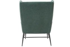 Best Sale Miliboo Sillón en metal y tejido efecto terciopelo verde COME
