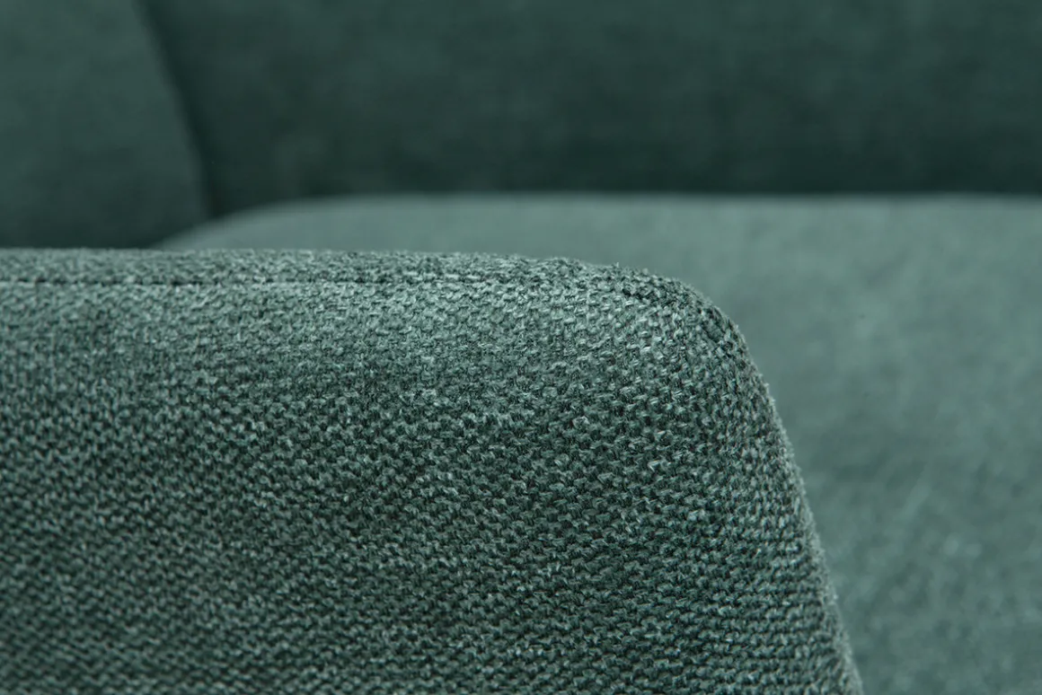 Best Sale Miliboo Sillón en metal y tejido efecto terciopelo verde COME