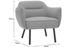 Best Sale Miliboo Sillón en tejido efecto terciopelo amarillo mostaza LAURENS