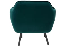 Discount Miliboo Sillón en tejido efecto terciopelo azul petróleo LAURENS