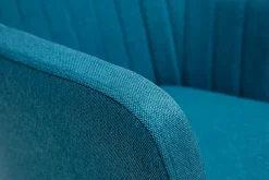 Best Sale Miliboo Sillón escandinavo azul petróleo y patas roble ALEYNA