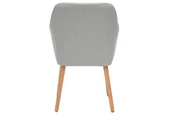 New Miliboo Sillón escandinavo gris claro y patas roble ALEYNA