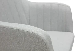 New Miliboo Sillón escandinavo gris claro y patas roble ALEYNA