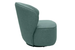 Shop Miliboo Sillón giratorio de diseño de tela verde grisáceo AMBER