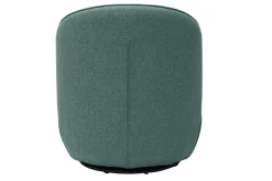 Shop Miliboo Sillón giratorio de diseño de tela verde grisáceo AMBER