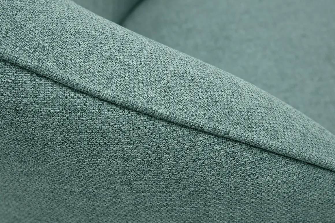 Shop Miliboo Sillón giratorio de diseño de tela verde grisáceo AMBER