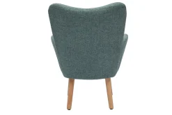 Clearance Miliboo Sillón infantil escandinavo de tela verde grisáceo y madera clara BABY BRISTOL