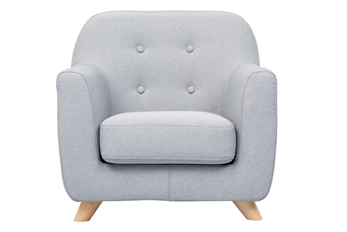 Clearance Miliboo Sillón infantil nórdico gris claro NORKID
