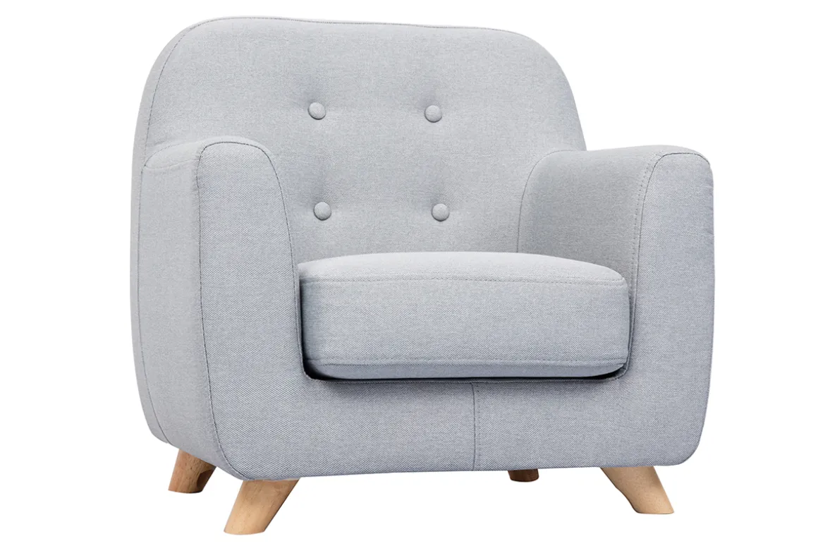 Clearance Miliboo Sillón infantil nórdico gris claro NORKID