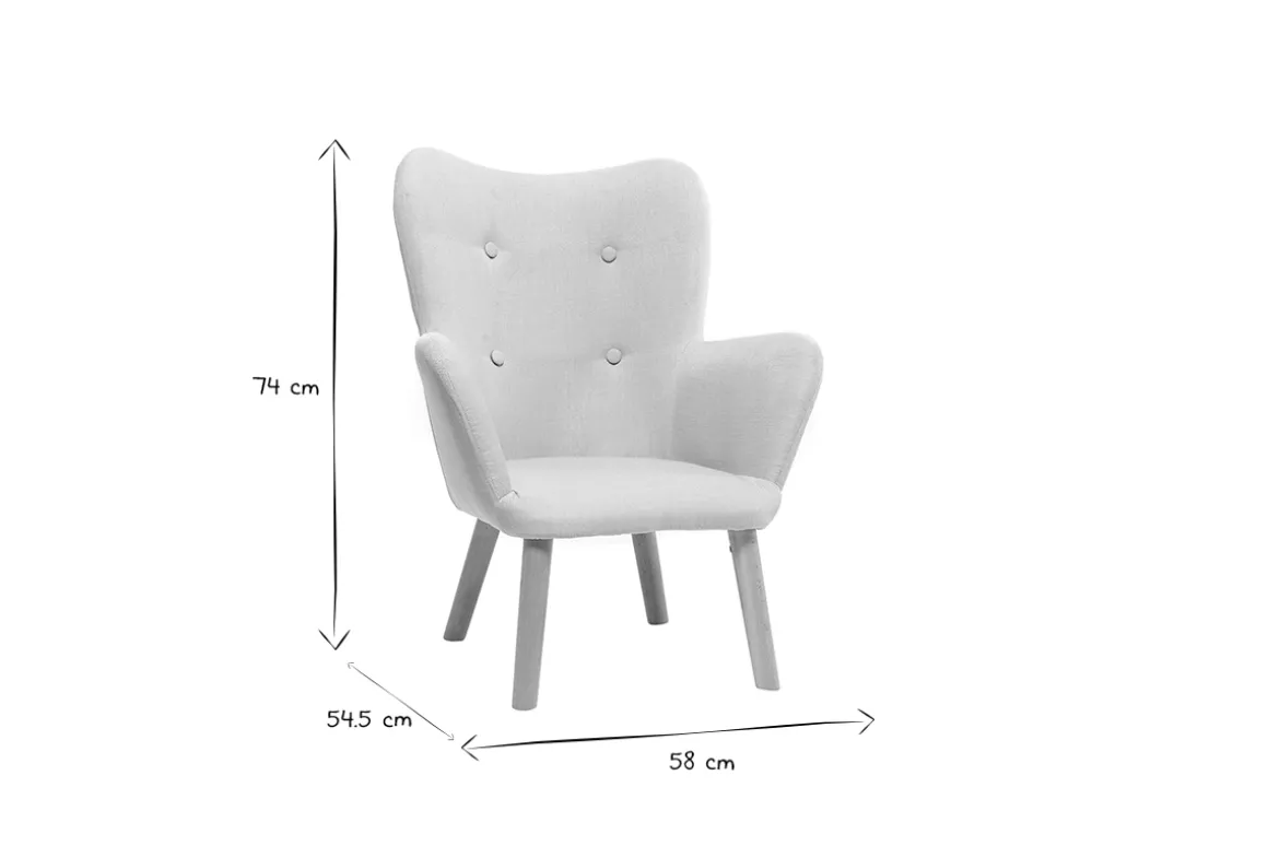 Best Miliboo Sillón infantil rosa BABY BRISTOL