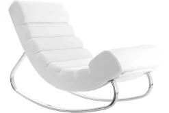 New Miliboo Sillón mecedora moderno blanco TAYLOR