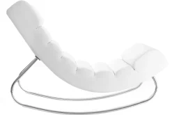 New Miliboo Sillón mecedora moderno blanco TAYLOR