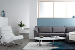 New Miliboo Sillón mecedora moderno blanco TAYLOR