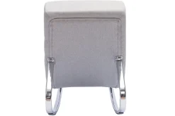 Store Miliboo Sillón mecedora moderno en tejido gris claro TAYLOR