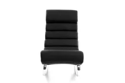 Fashion Miliboo Sillón mecedora moderno negro TAYLOR