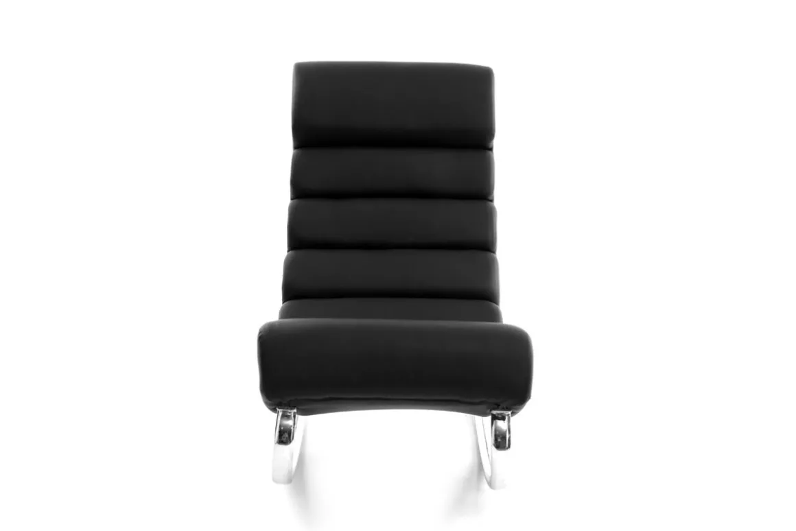Fashion Miliboo Sillón mecedora moderno negro TAYLOR