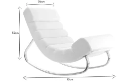 Fashion Miliboo Sillón mecedora moderno negro TAYLOR