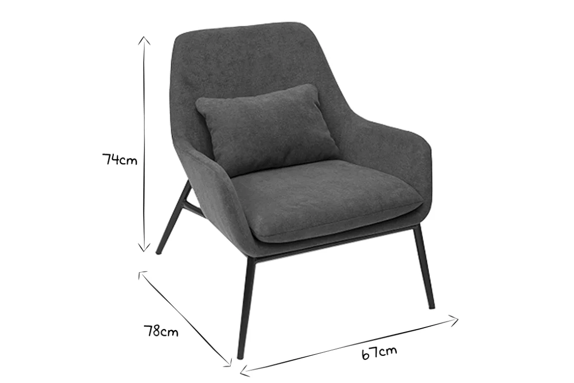 Best Miliboo Sillón moderno con tejido efecto aterciopelado azul petróleo y metal negro MAXINE