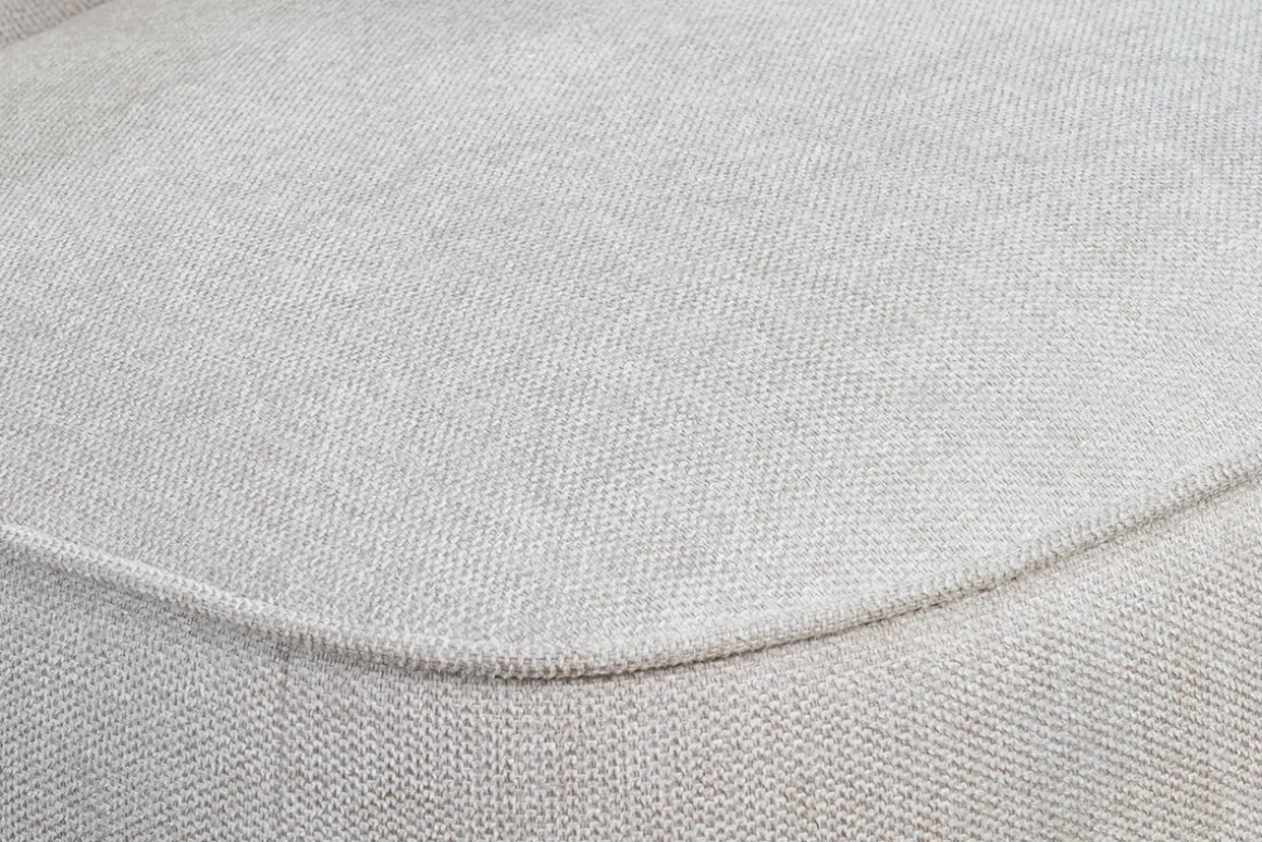 Store Miliboo Sillón moderno giratorio de tejido efecto aterciopelado texturizado beige AMBER