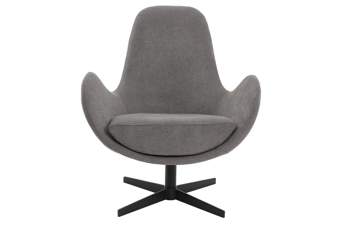 Sale Miliboo Sillón moderno terciopelo gris ANDY