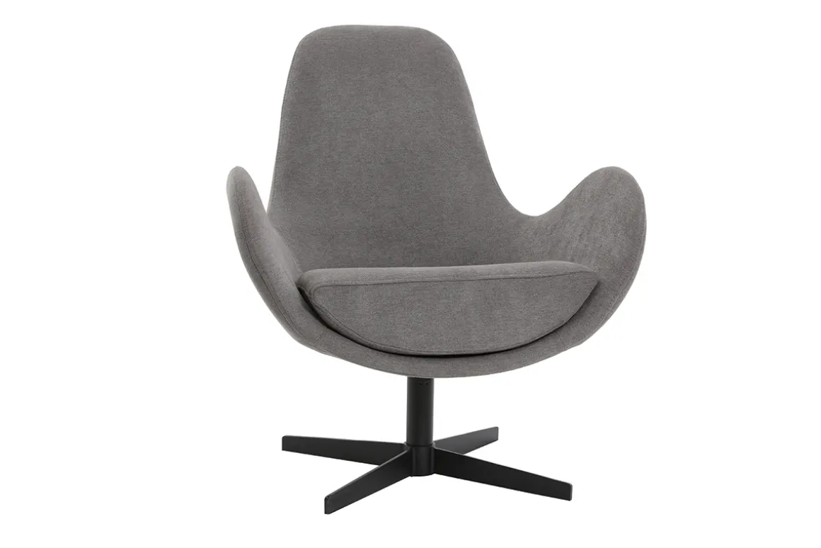 Sale Miliboo Sillón moderno terciopelo gris ANDY