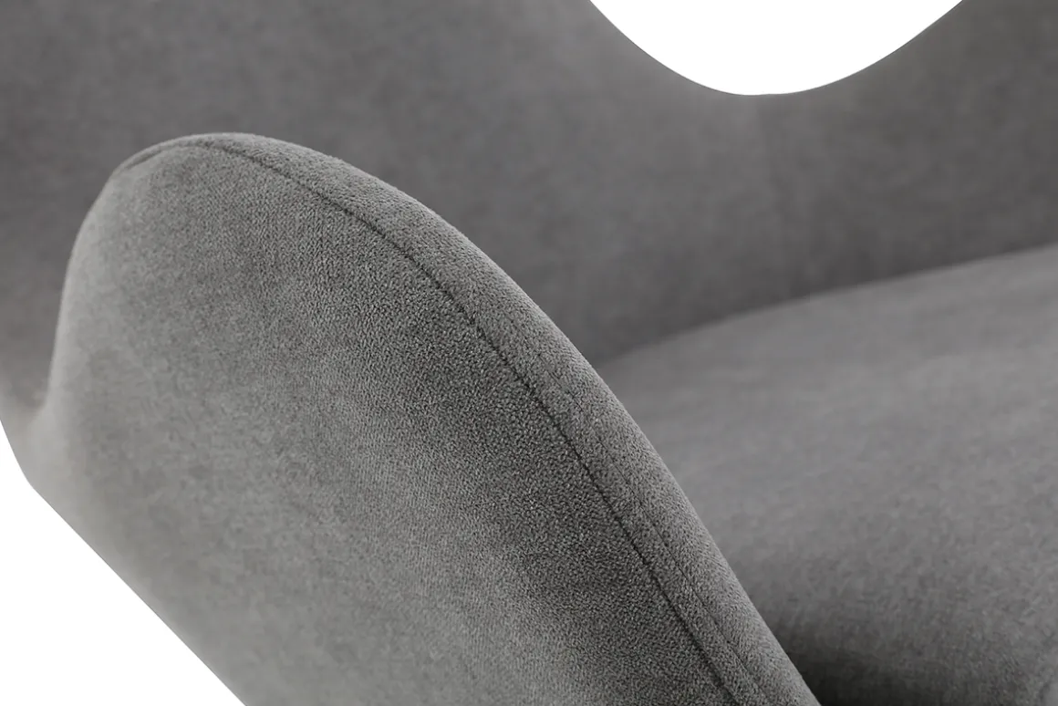 Sale Miliboo Sillón moderno terciopelo gris ANDY
