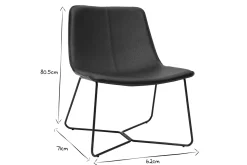 Discount Miliboo Sillón negro SANTI