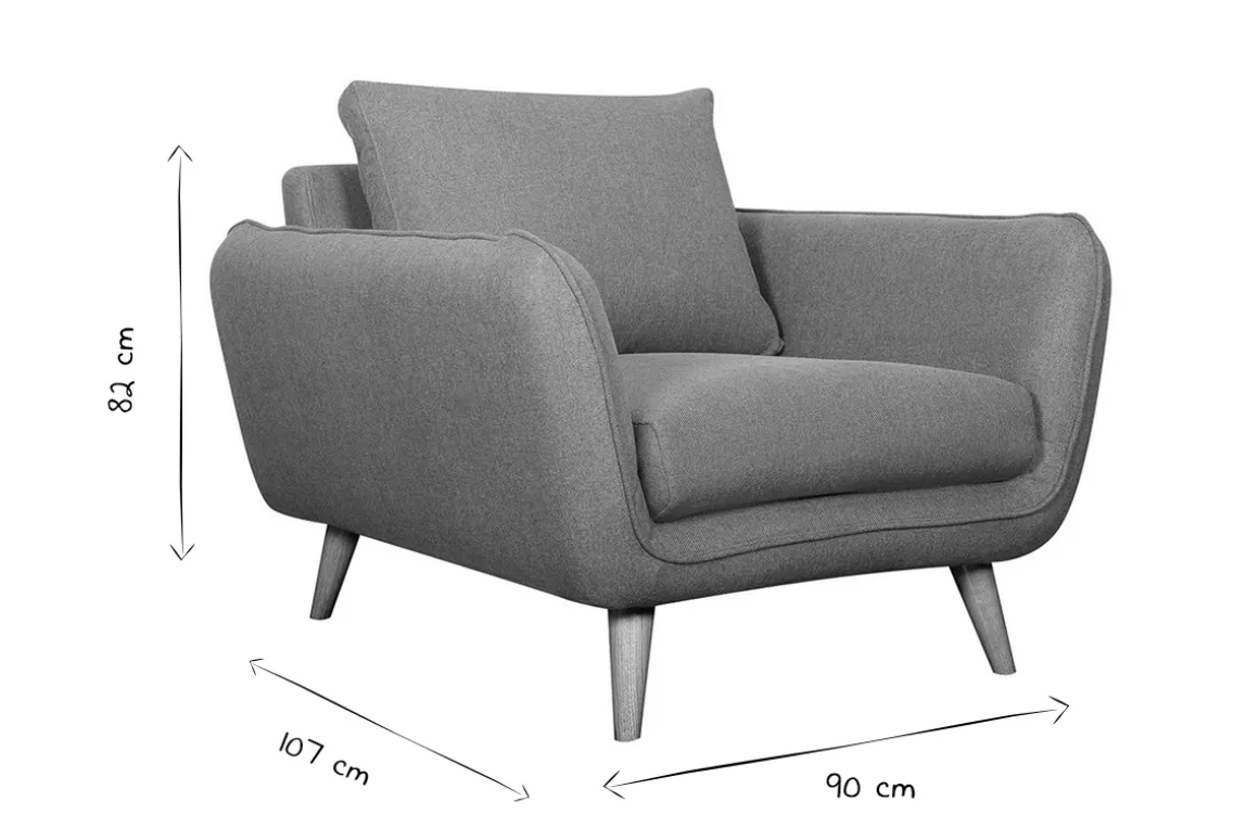 Hot Miliboo Sillón nórdico amarillo comino y madera CREEP