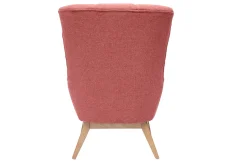 Sale Miliboo Sillón nórdico con tejido efecto aterciopelado texturizado color terracota y madera BRODY