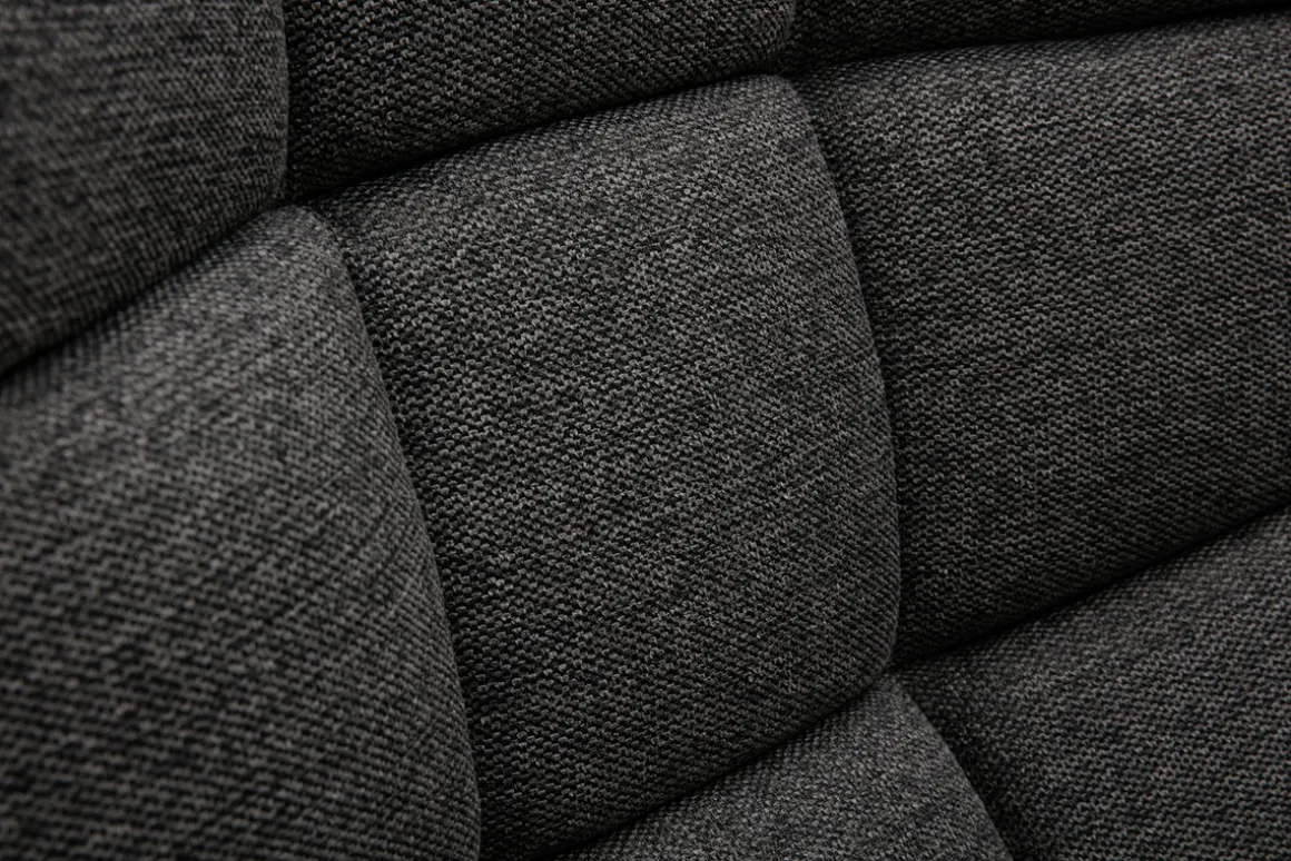 Flash Sale Miliboo Sillón nórdico con tejido efecto aterciopelado texturizado gris oscuro y madera BRODY