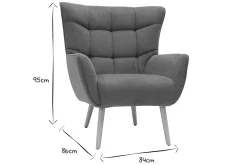 Sale Miliboo Sillón nórdico con tejido efecto aterciopelado texturizado terracota y madera de caucho maciza AVERY