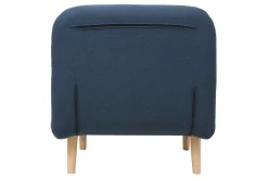 Discount Miliboo Sillón nórdico convertible tejido azul oscuro AMIKO