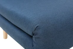 Discount Miliboo Sillón nórdico convertible tejido azul oscuro AMIKO