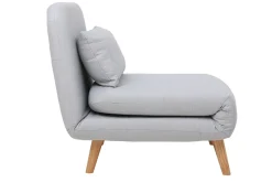 Shop Miliboo Sillón nórdico convertible tejido gris claro AMIKO