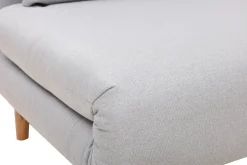 Shop Miliboo Sillón nórdico convertible tejido gris claro AMIKO