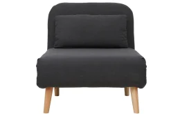 Shop Miliboo Sillón nórdico convertible tejido gris oscuro AMIKO