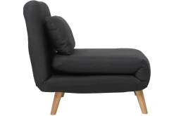 Shop Miliboo Sillón nórdico convertible tejido gris oscuro AMIKO
