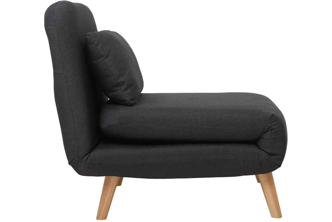 Shop Miliboo Sillón nórdico convertible tejido gris oscuro AMIKO