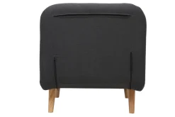 Shop Miliboo Sillón nórdico convertible tejido gris oscuro AMIKO
