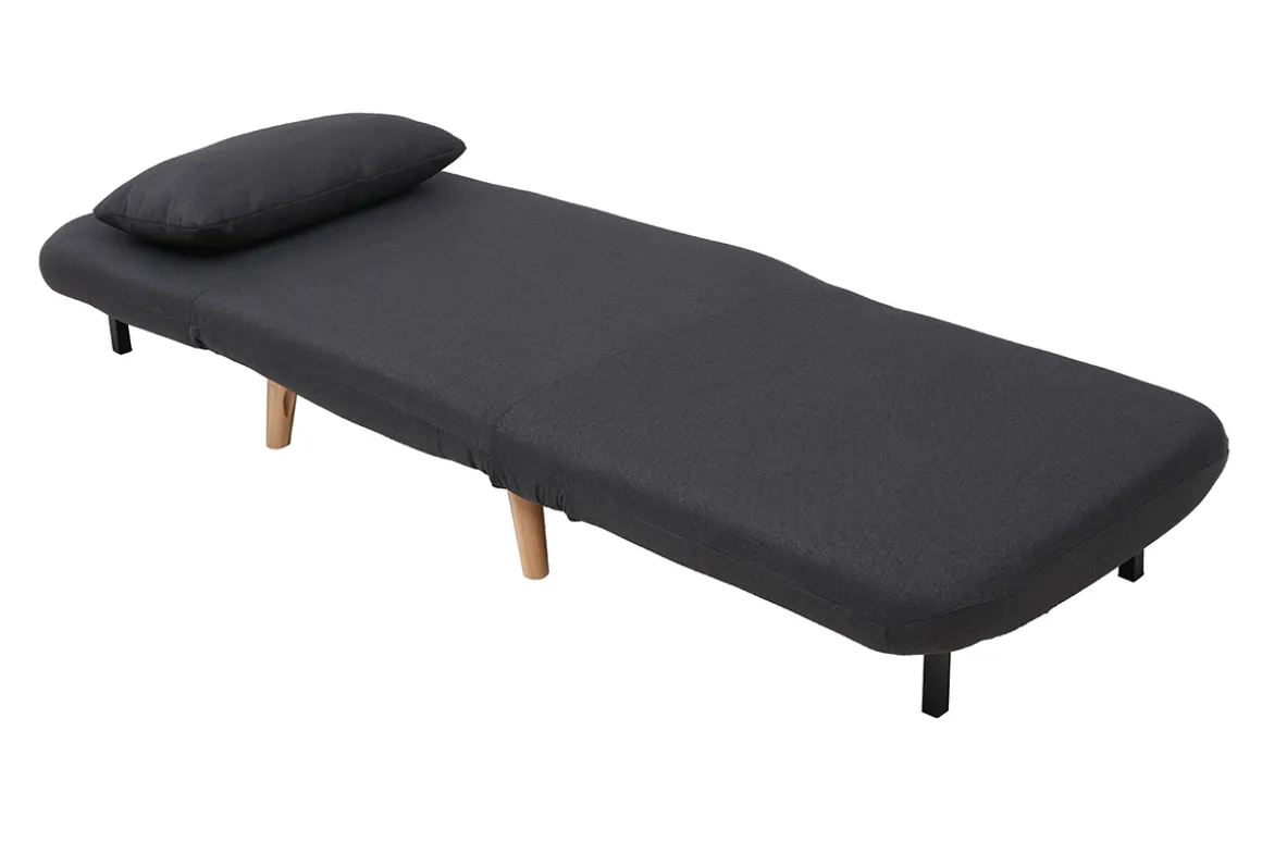 Shop Miliboo Sillón nórdico convertible tejido gris oscuro AMIKO