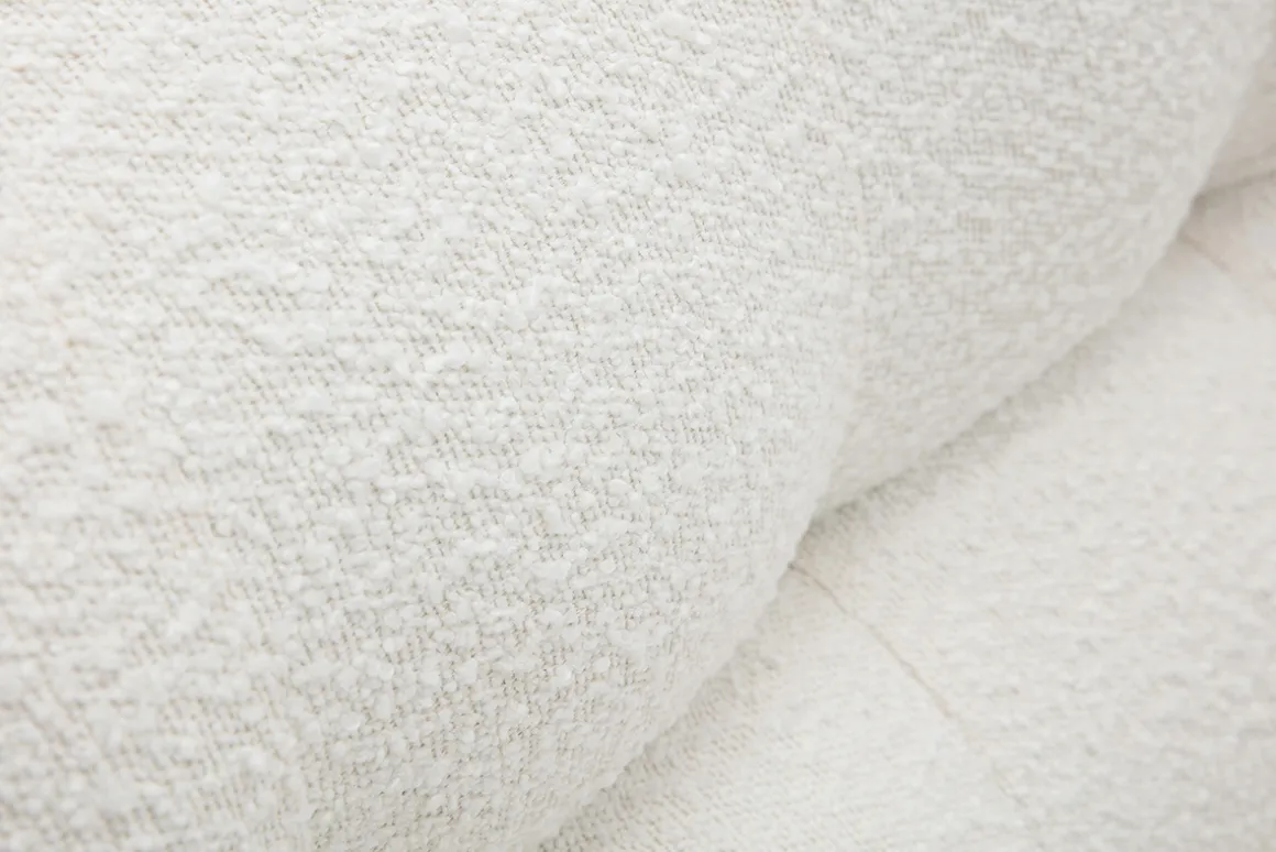 Sale Miliboo Sillón nórdico de borreguillo blanco y madera clara YUMI