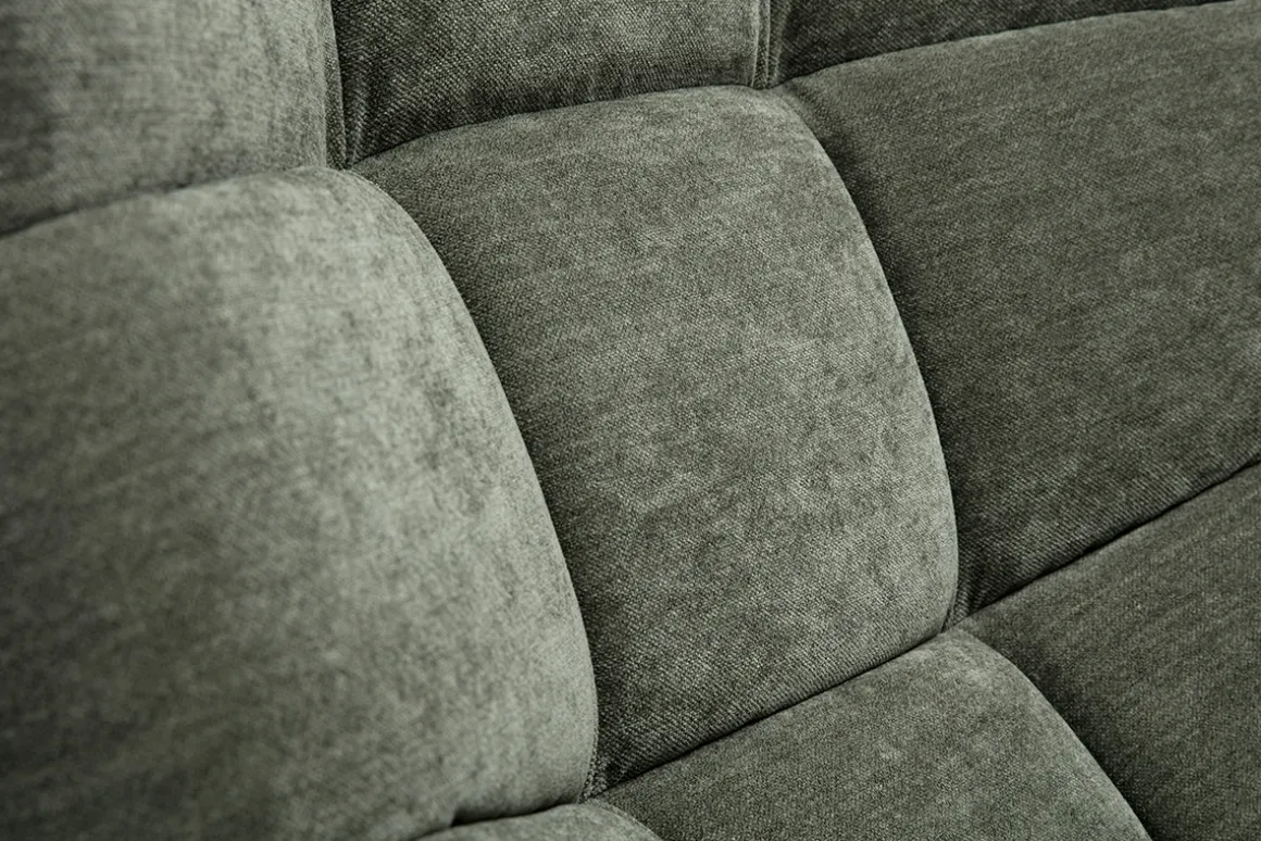Store Miliboo Sillón nórdico de efecto aterciopelado caqui y madera BRODY