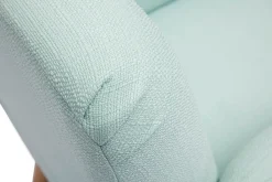 Hot Miliboo Sillón nórdico de tela menta al agua y madera clara ISKO